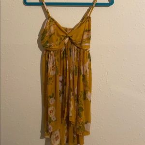 Free people yellow floral tunic size S